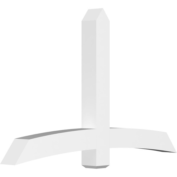 Ekena Millwork Bellingham Architectural Grade PVC Gable Bracket, 72"W x 45"H x 6"D x 6"F, 15/12 Pitch GBP072X45X0606BEL00 - main